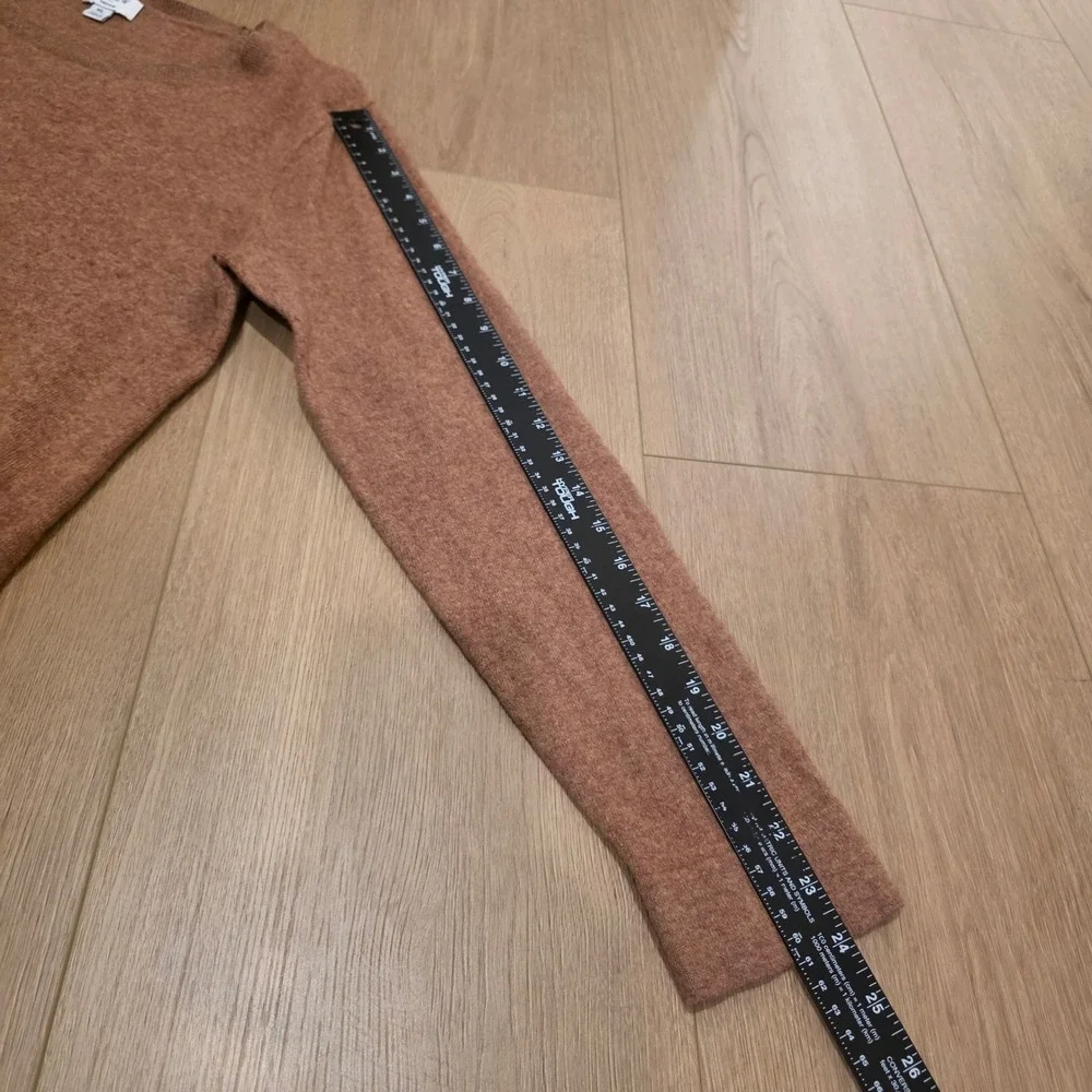 J.Crew Teddie Sweater Womens XL Brown Merino Wool Cotton Blend Crewneck Casual
